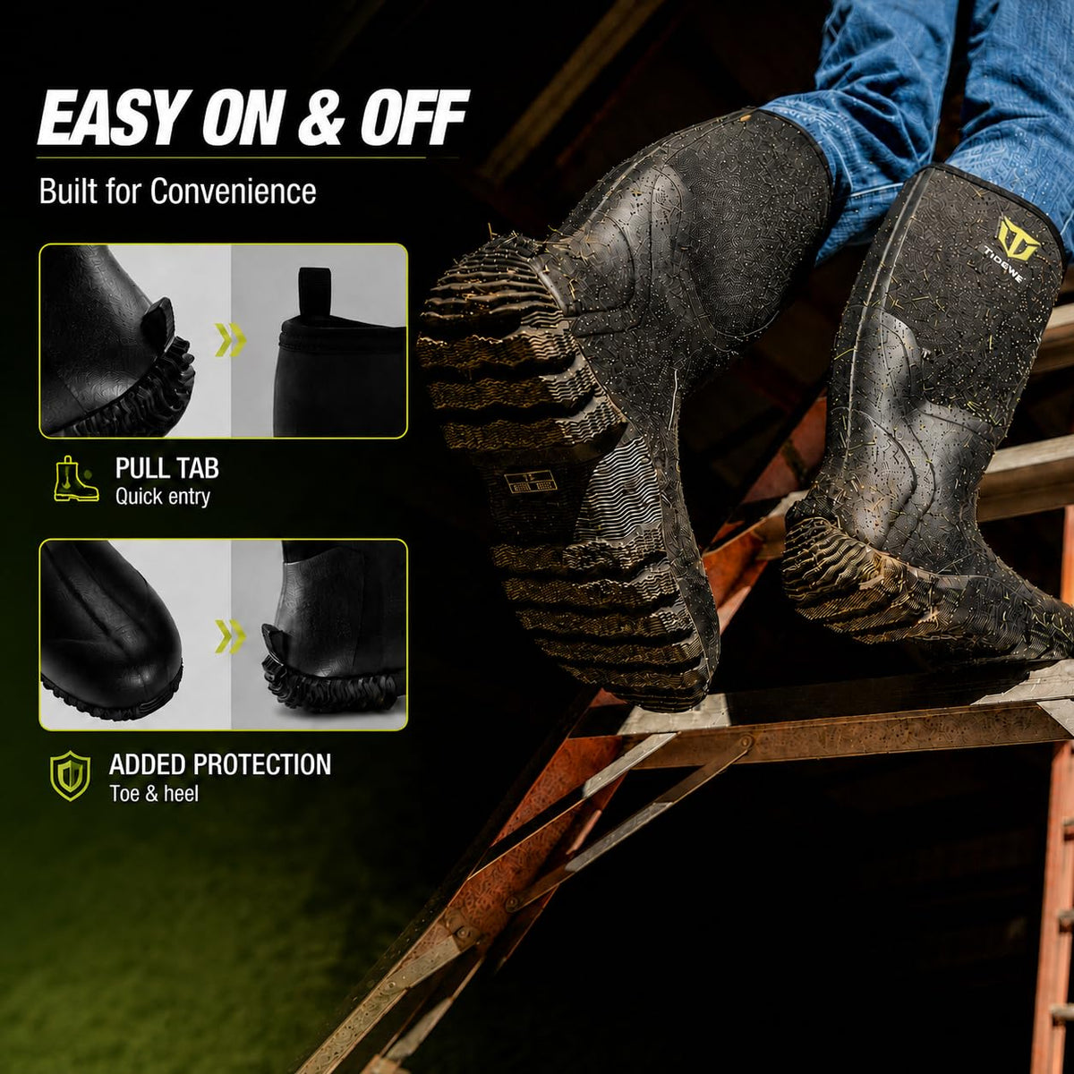 Rubber Boots with Steel Shank W683