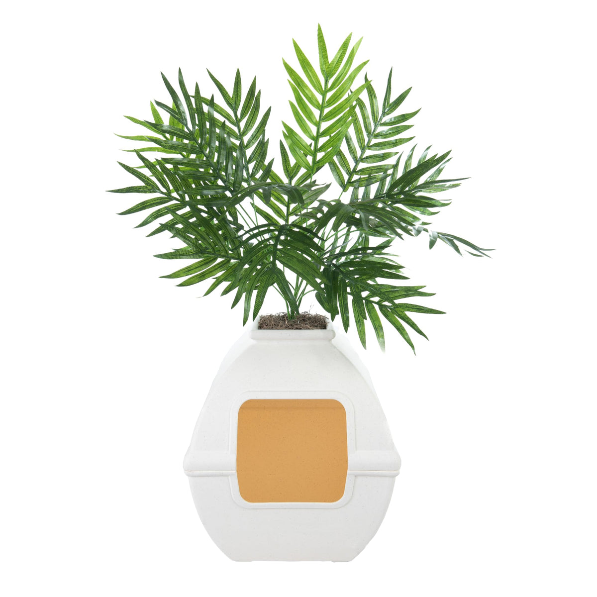 White Hidden Litter Box Planter with Carbon Filter H6620