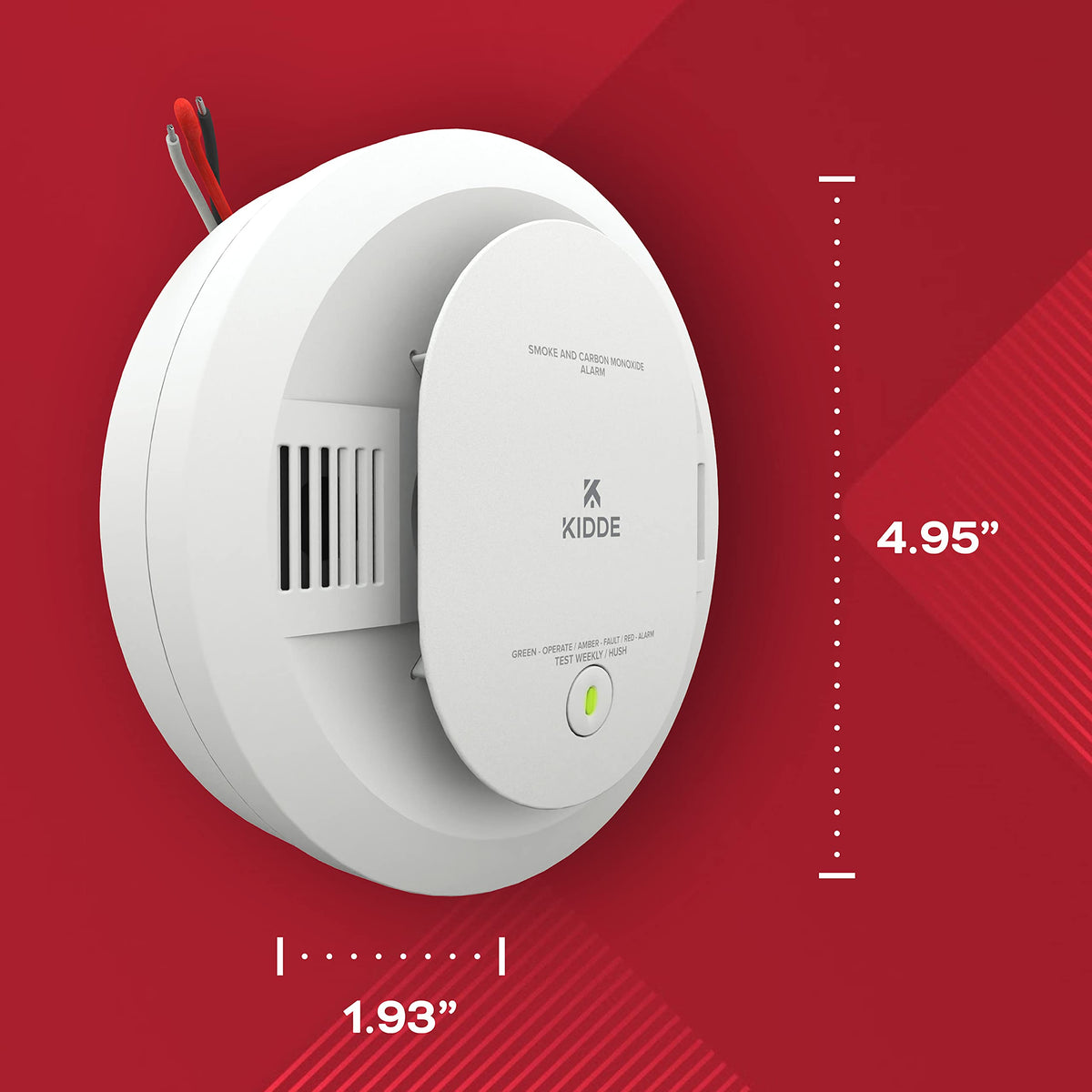 Hardwired Smoke & Carbon Monoxide Detector, 4 Pack X1704
