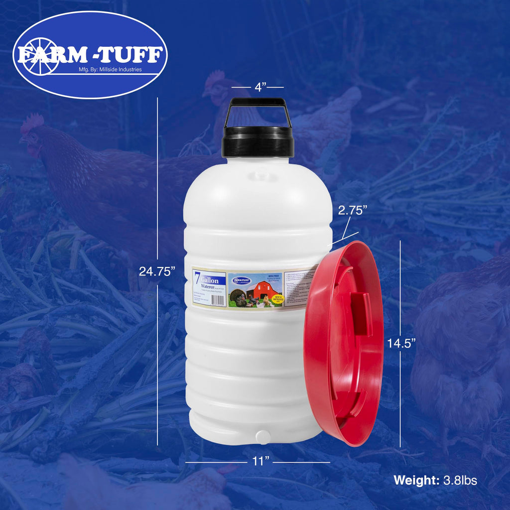 7 Gallon BPA-Free Plastic Hanging Chicken Waterer N4085