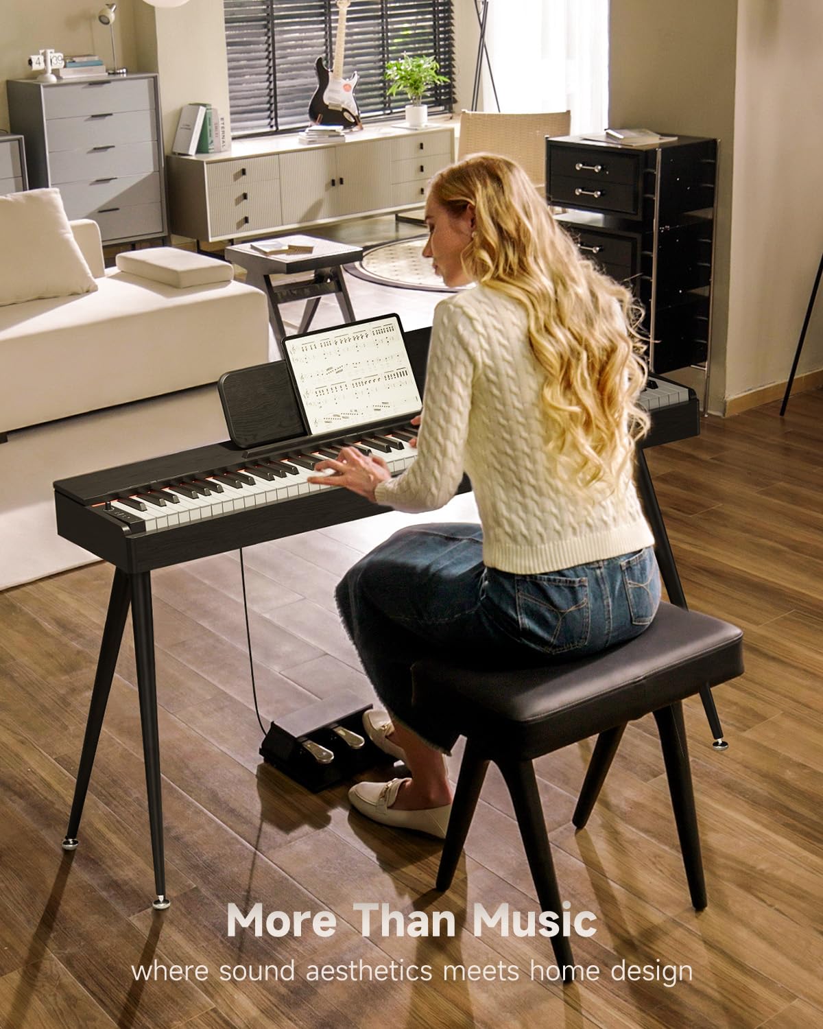 88 Key Weighted Digital Piano with Bluetooth and Three Pedal A316694