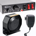 12V 200W 9Tone Slim Speaker Horn Alarm PA System Emergency Siren X7430