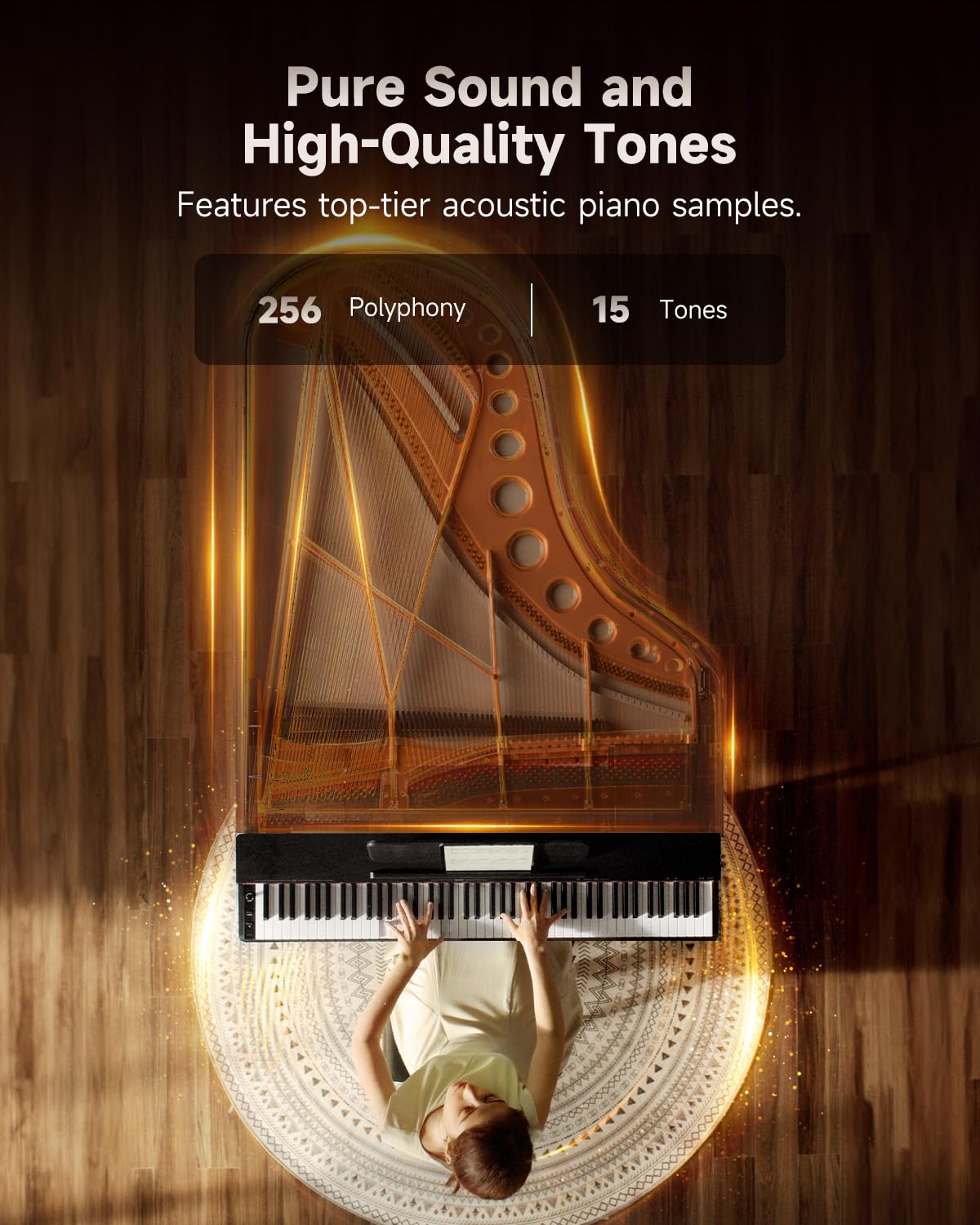88 Key Weighted Digital Piano with Bluetooth and Three Pedal A316694