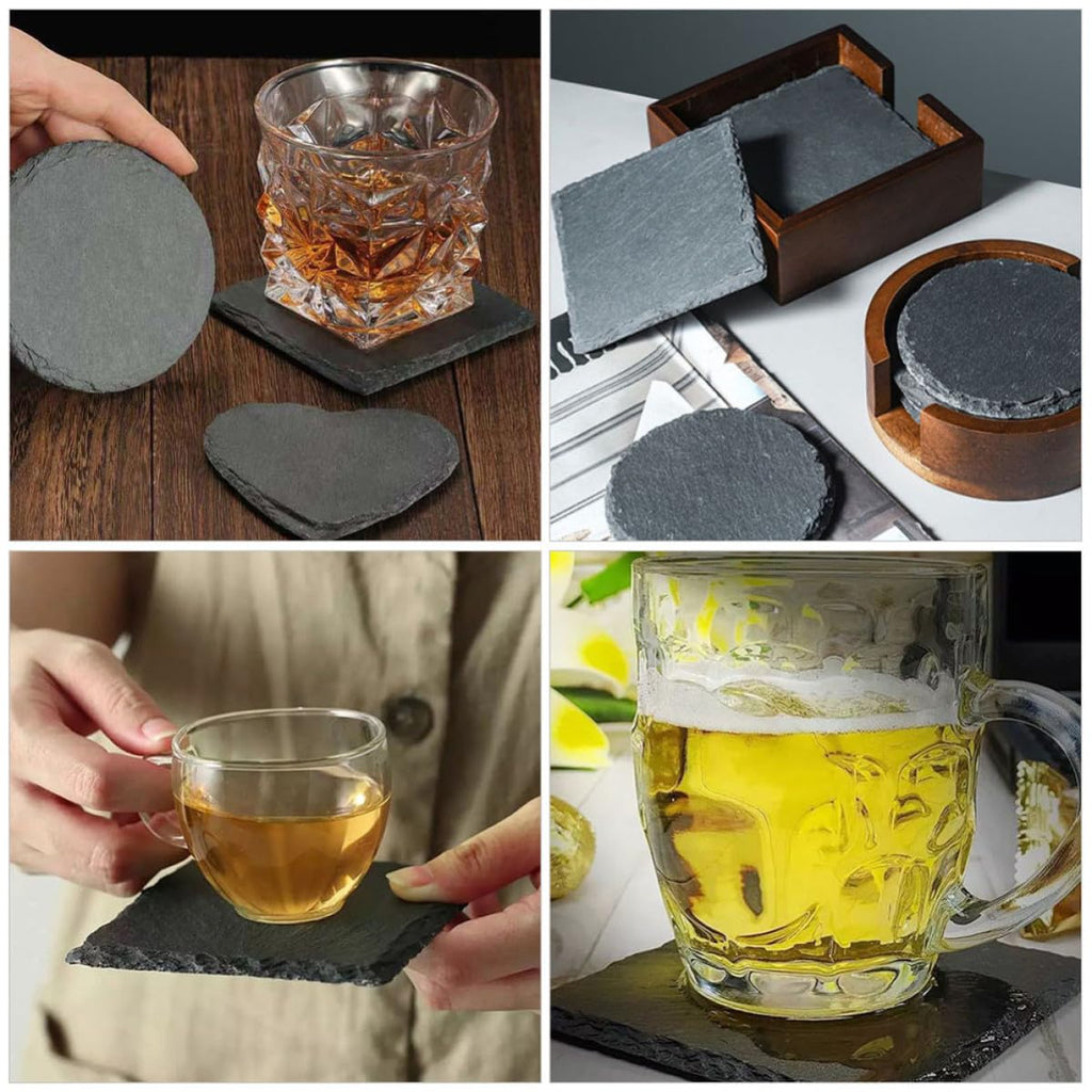 Natural Stone Drink Coasters Set X89132