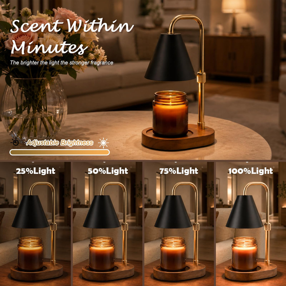Candle Warmer Lamp Timer Height Adjustable G38127