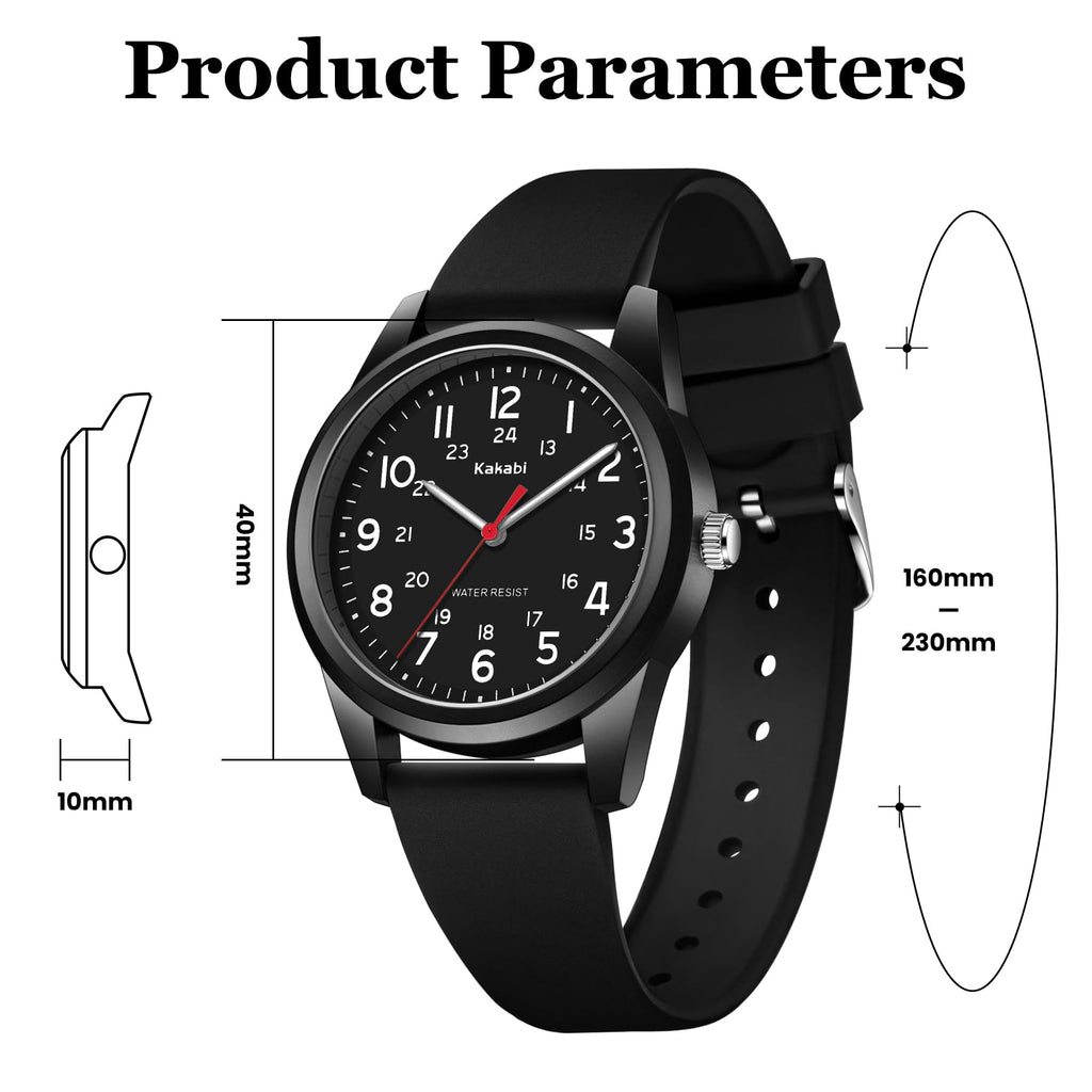 Mens Womens Quartz Silicone Strap Military Wristwatch W6621