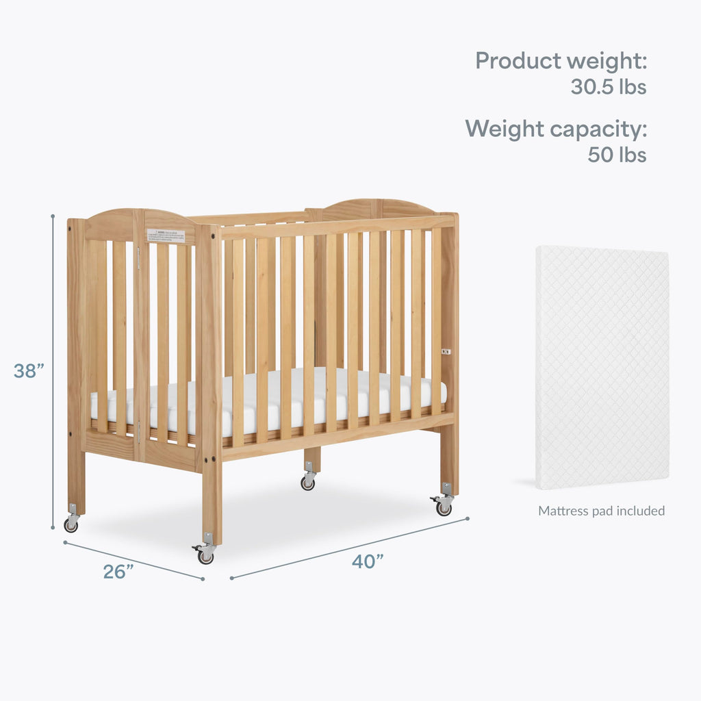 2-in-1 Portable Mini Crib with Mattress U745