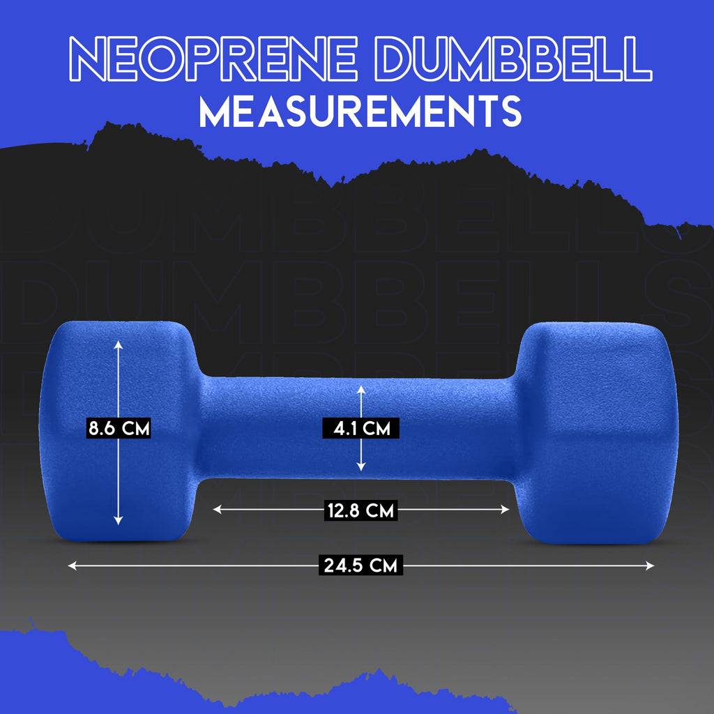 Neoprene Dumbbell Set of 2 Non-Slip Hex Shape B8001