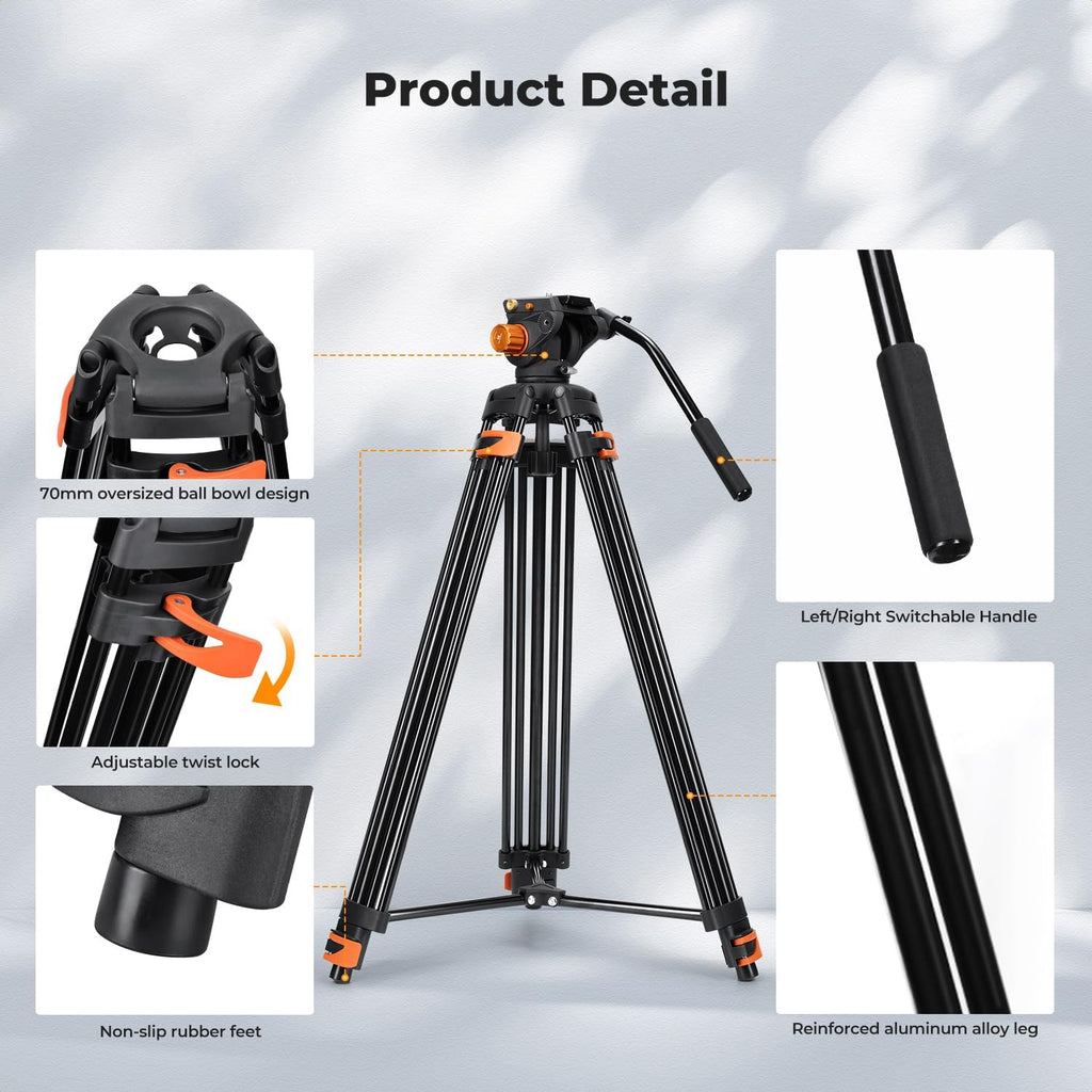 80" Video Tripod with Fluid Head K484348