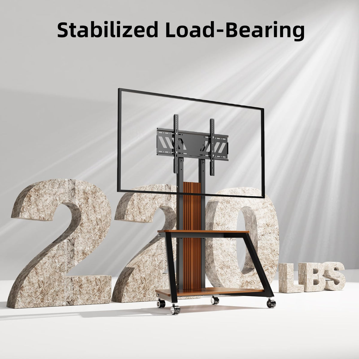 Heavy Duty Mobile TV Stand with Wheels Y188402