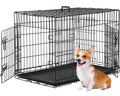 Folding Metal Dog Crate with Divider and Handle A23678