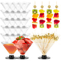 25 PCS 5oz Clear Plastic Martini Glasses H68124