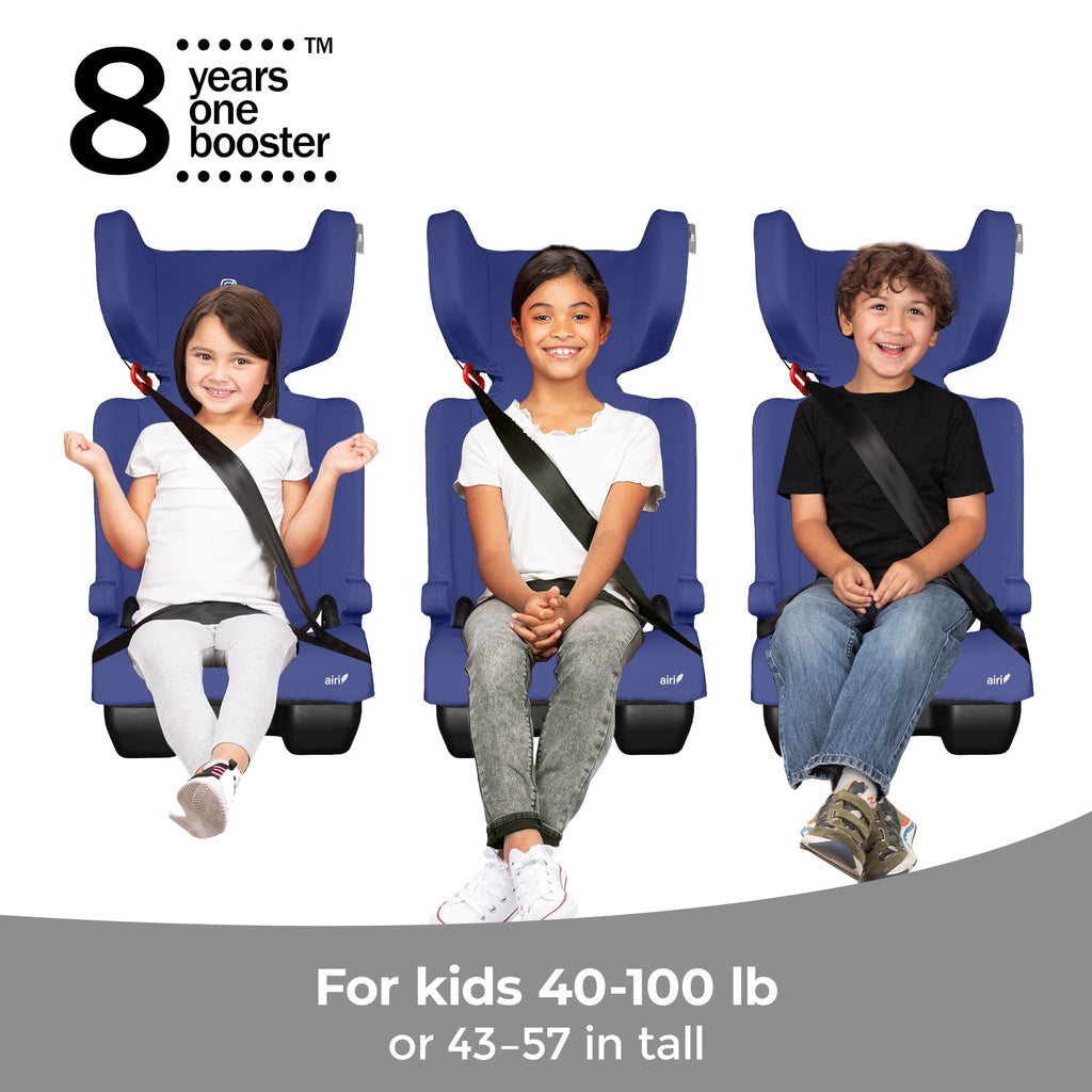Foldable High Back Booster Seat, 40–100 lbs, Blue L946595