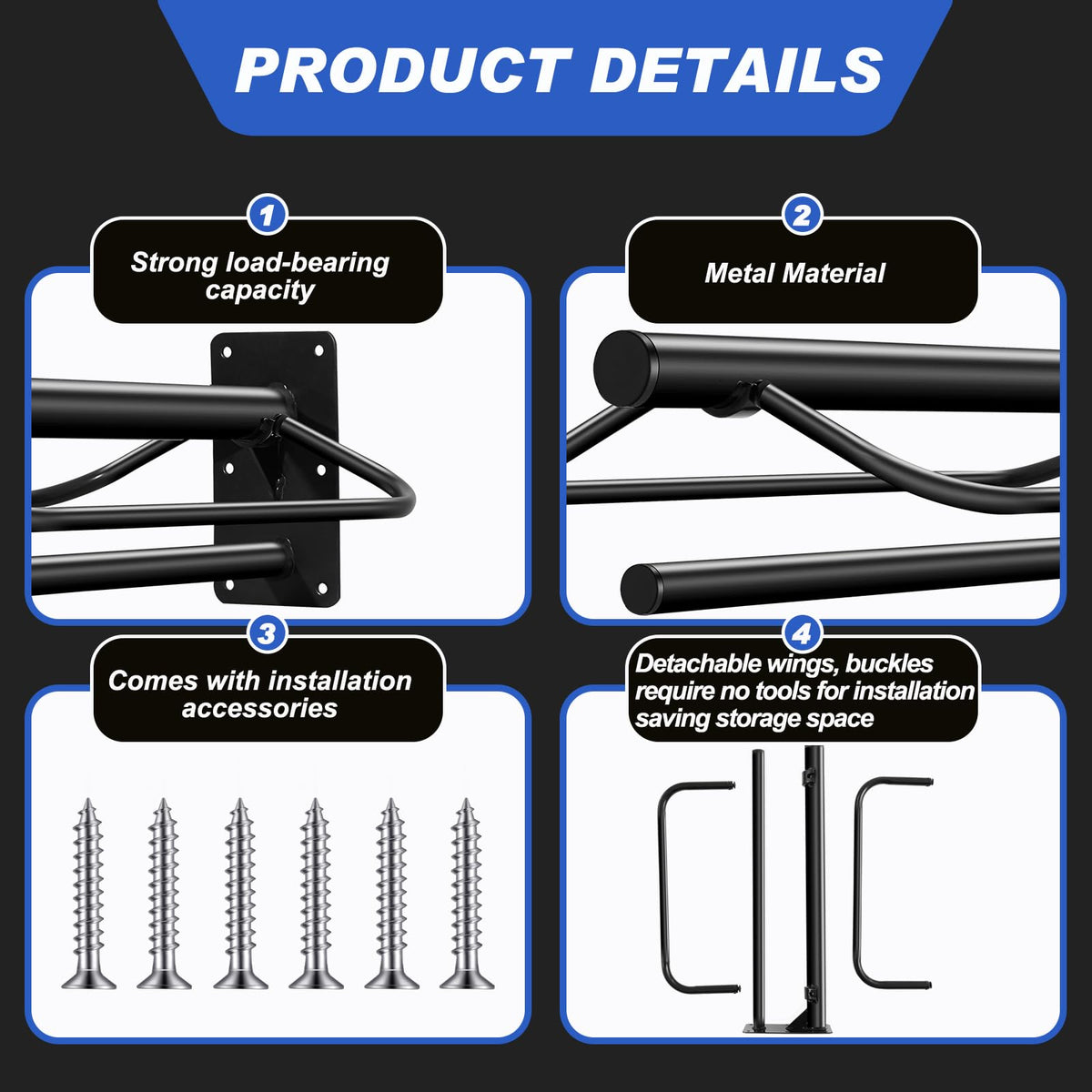 12 Pack Wall Mount Saddle Rack with Bridle Hooks Z62667