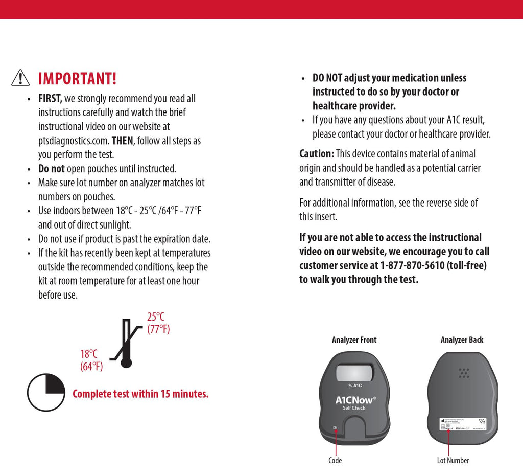 A1C Home Test L9510