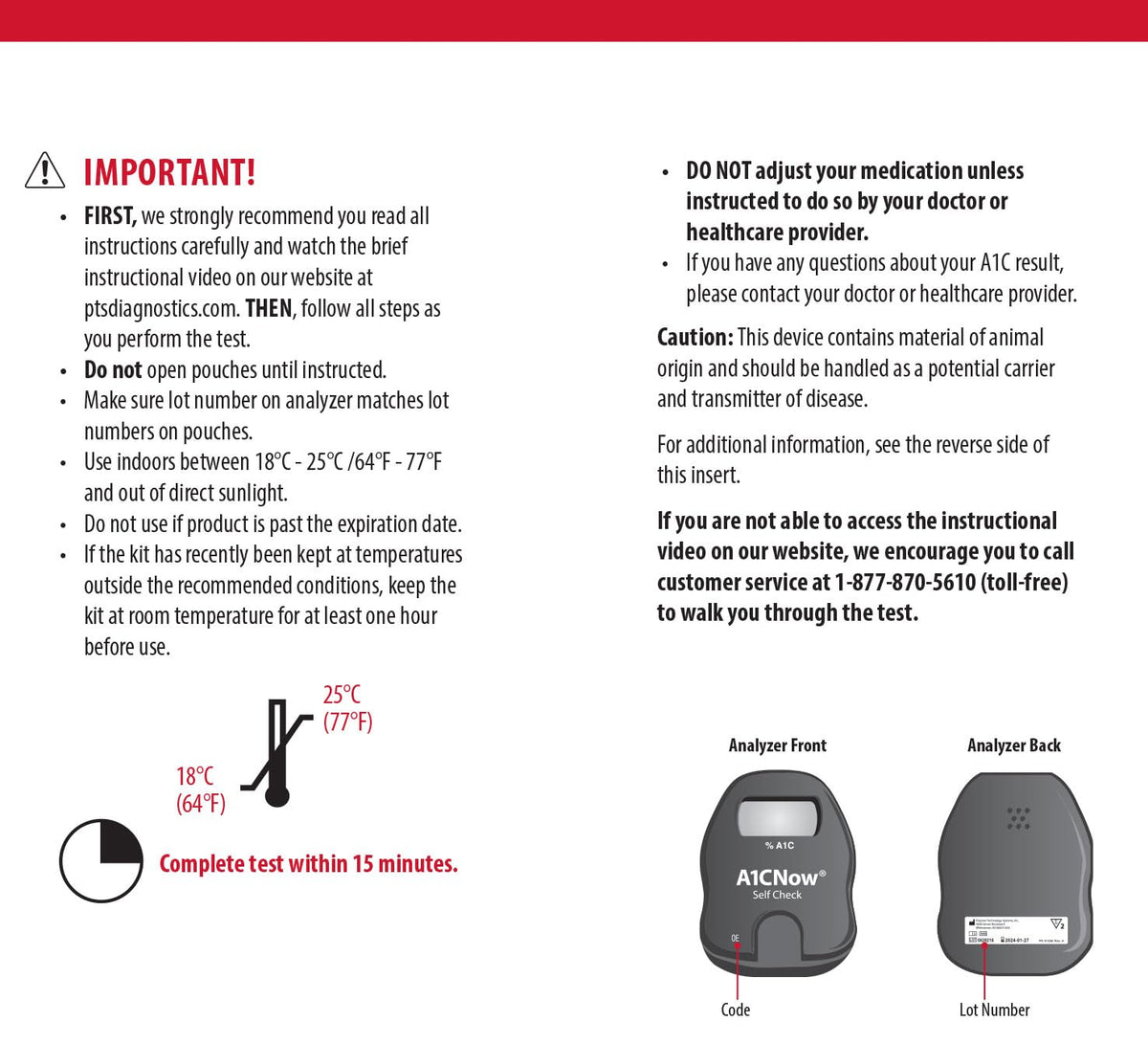 A1C Home Test L9510