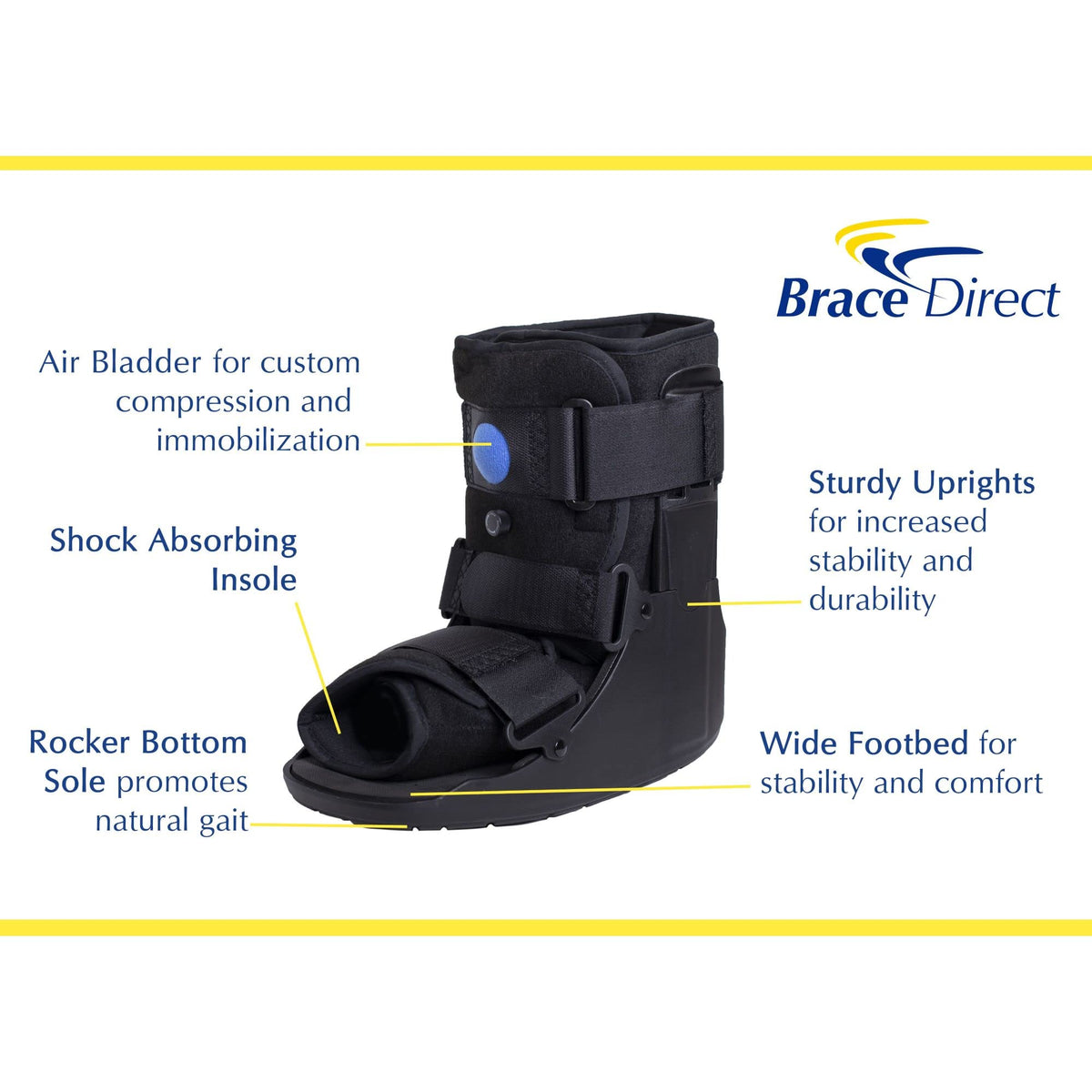 Short Air Walker Boot + Ankle & Foot Ice Wrap R479