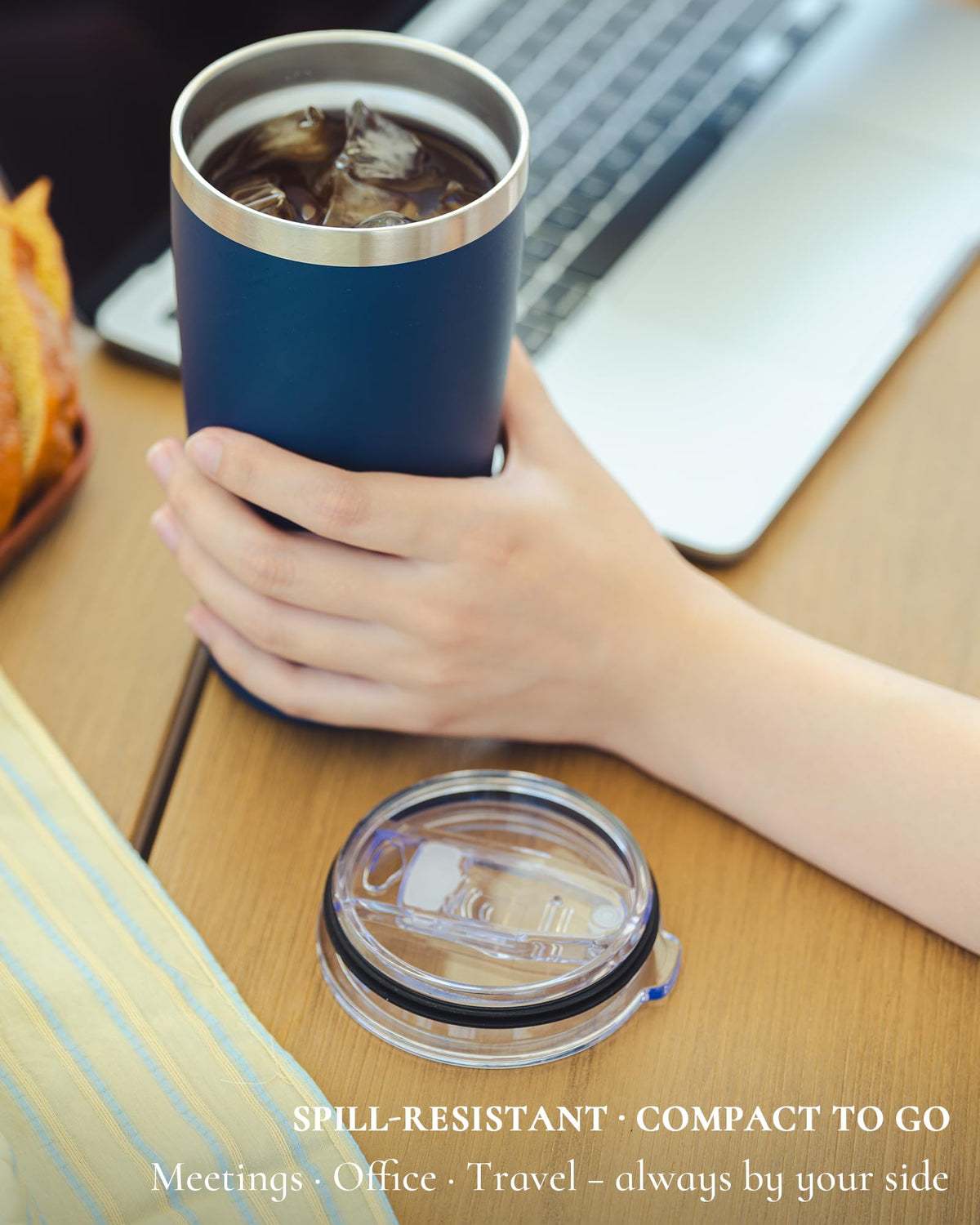 20oz Stainless Steel Insulated Travel Coffee Tumbler with Straw R2470