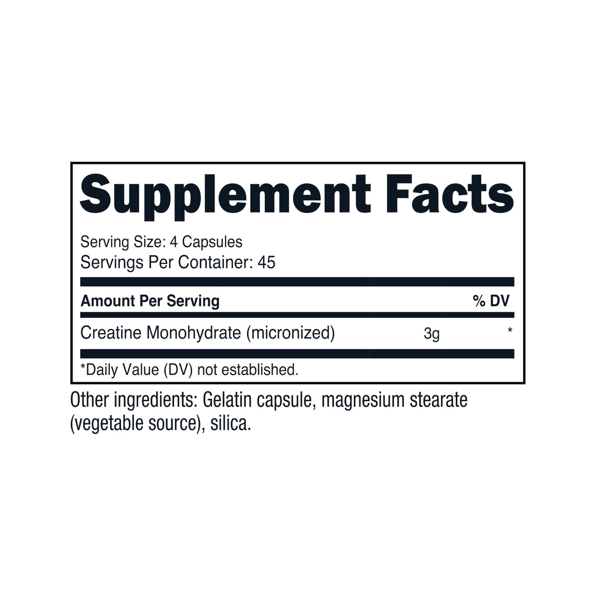 Creatine Monohydrate 3,000mg 180 Capsules D131