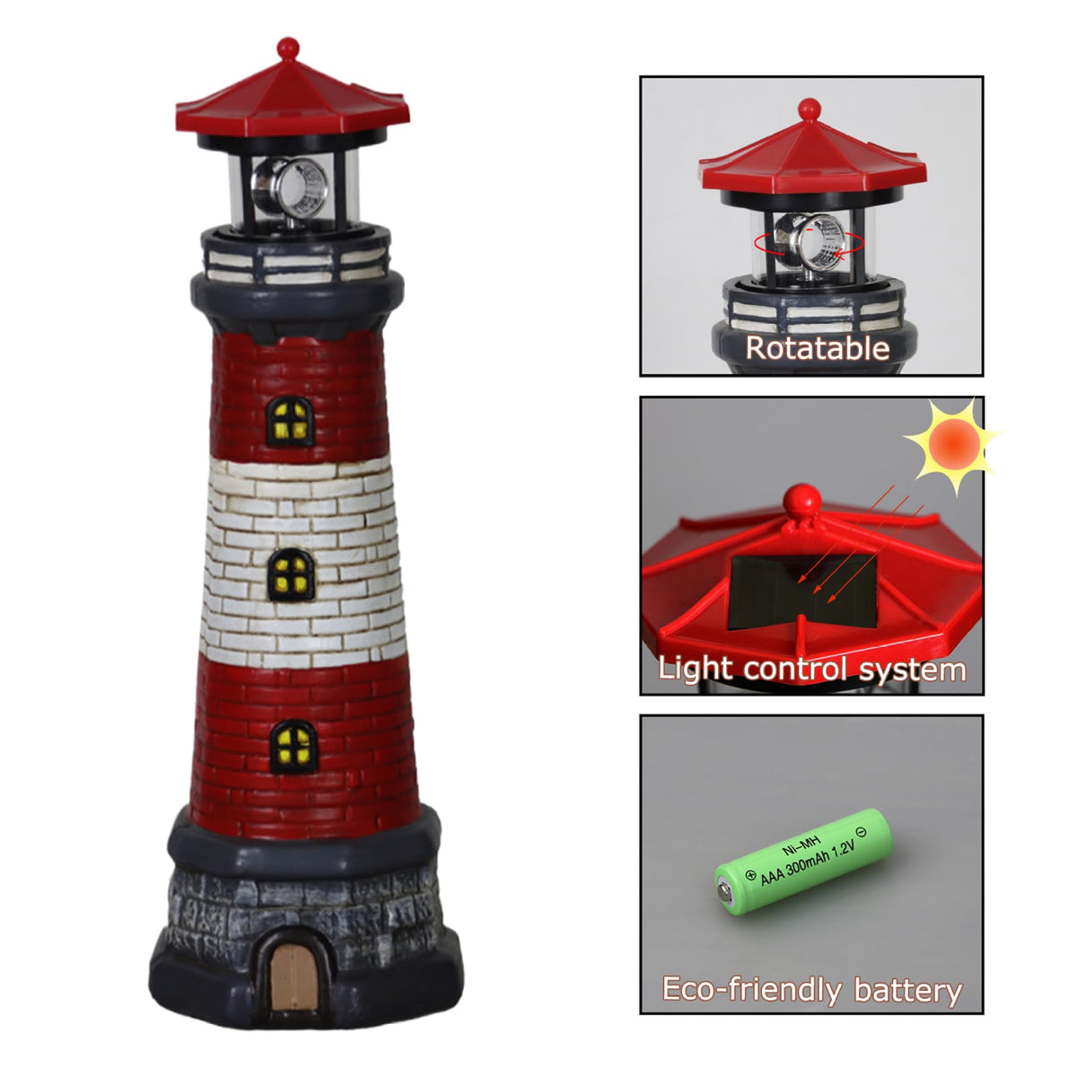 Waterproof Rotating LED Lighthouse Lamp L768244