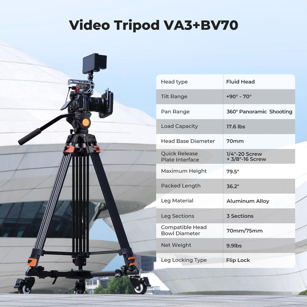 80" Video Tripod with Fluid Head K484348