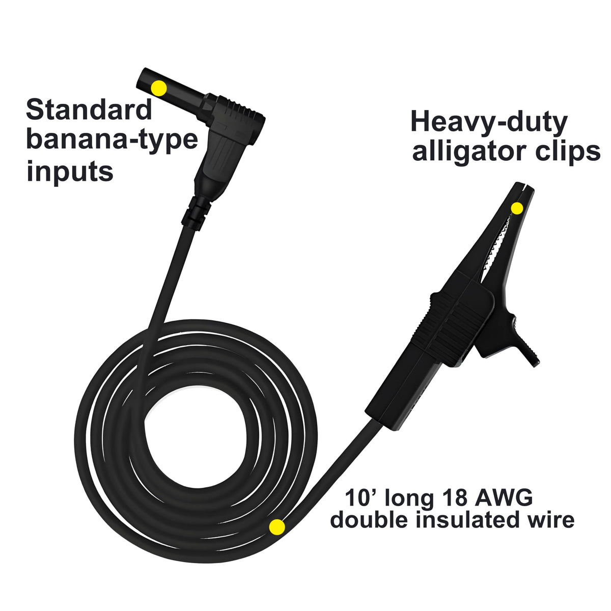 Heavy Duty Insulated Alligator Clips Test Leads E481