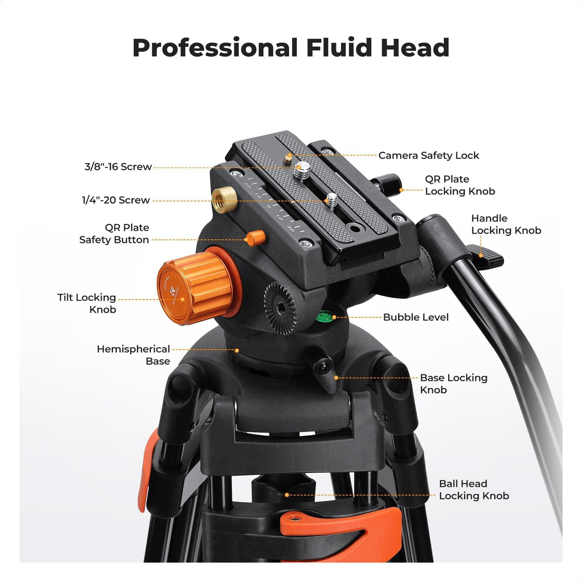 80" Video Tripod with Fluid Head K484348