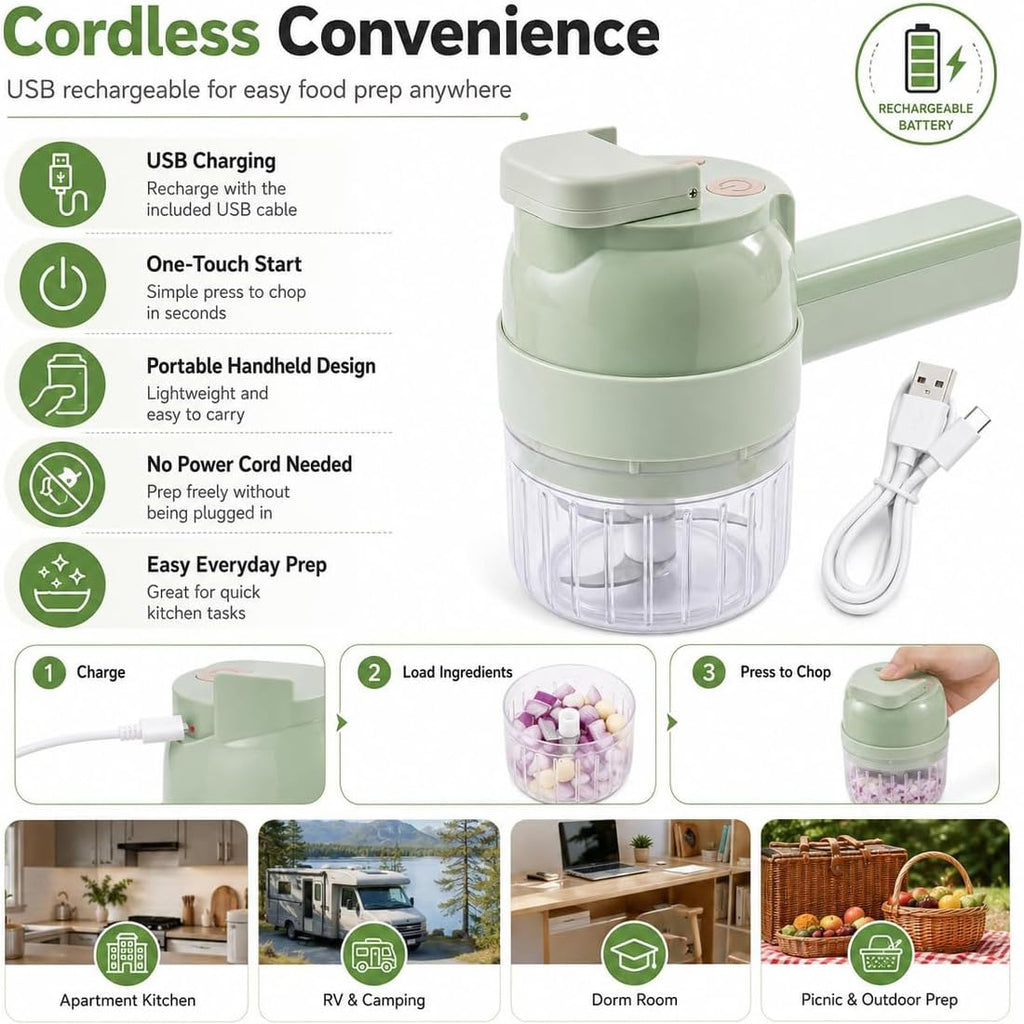 4 in 1 Handheld Electric Vegetable Chopper B6621