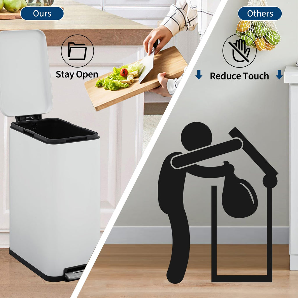 13.2 gal Step Kitchen Trash Can H989