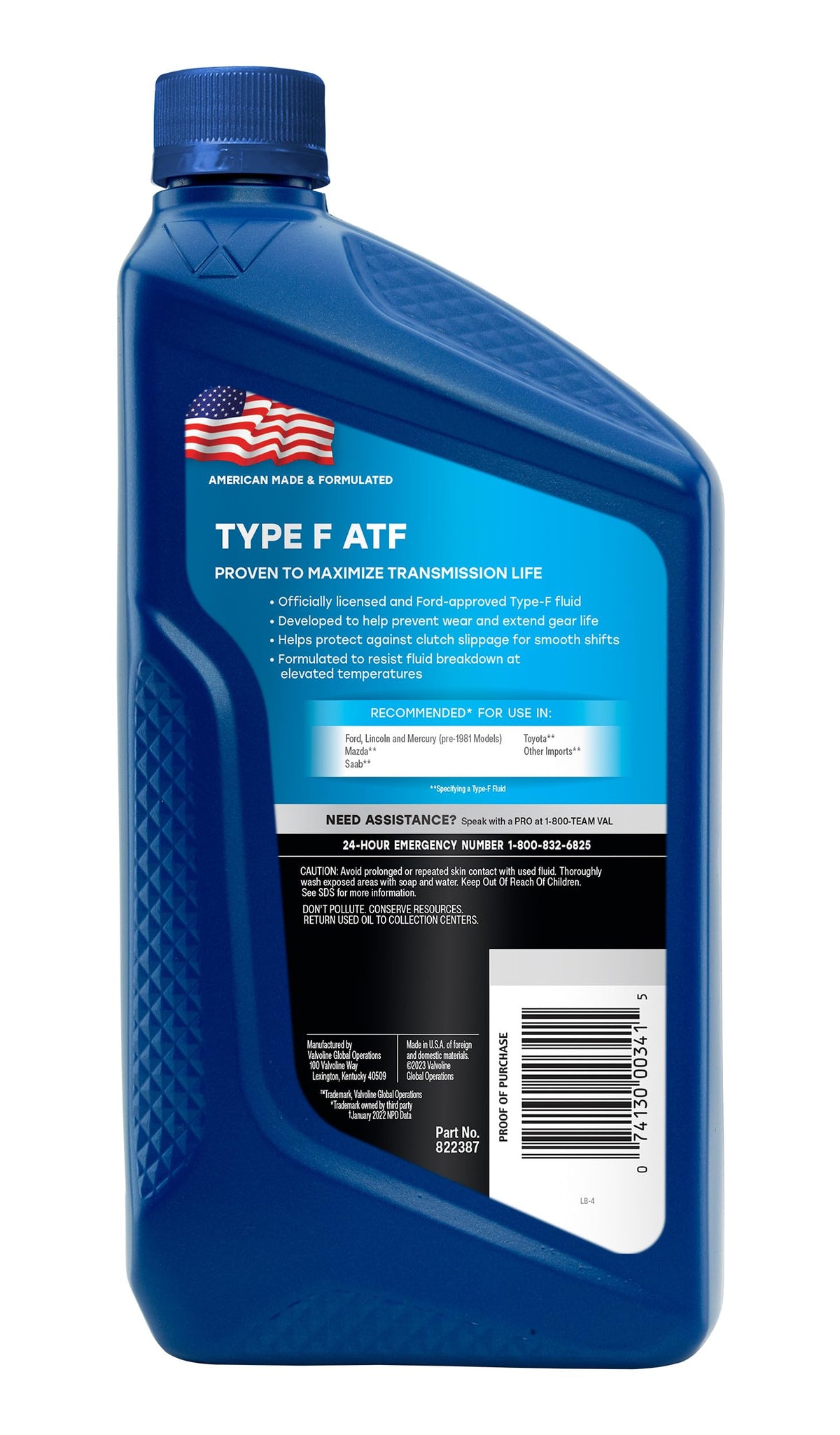 Type F Automatic Transmission Fluid 1 Quart P4955