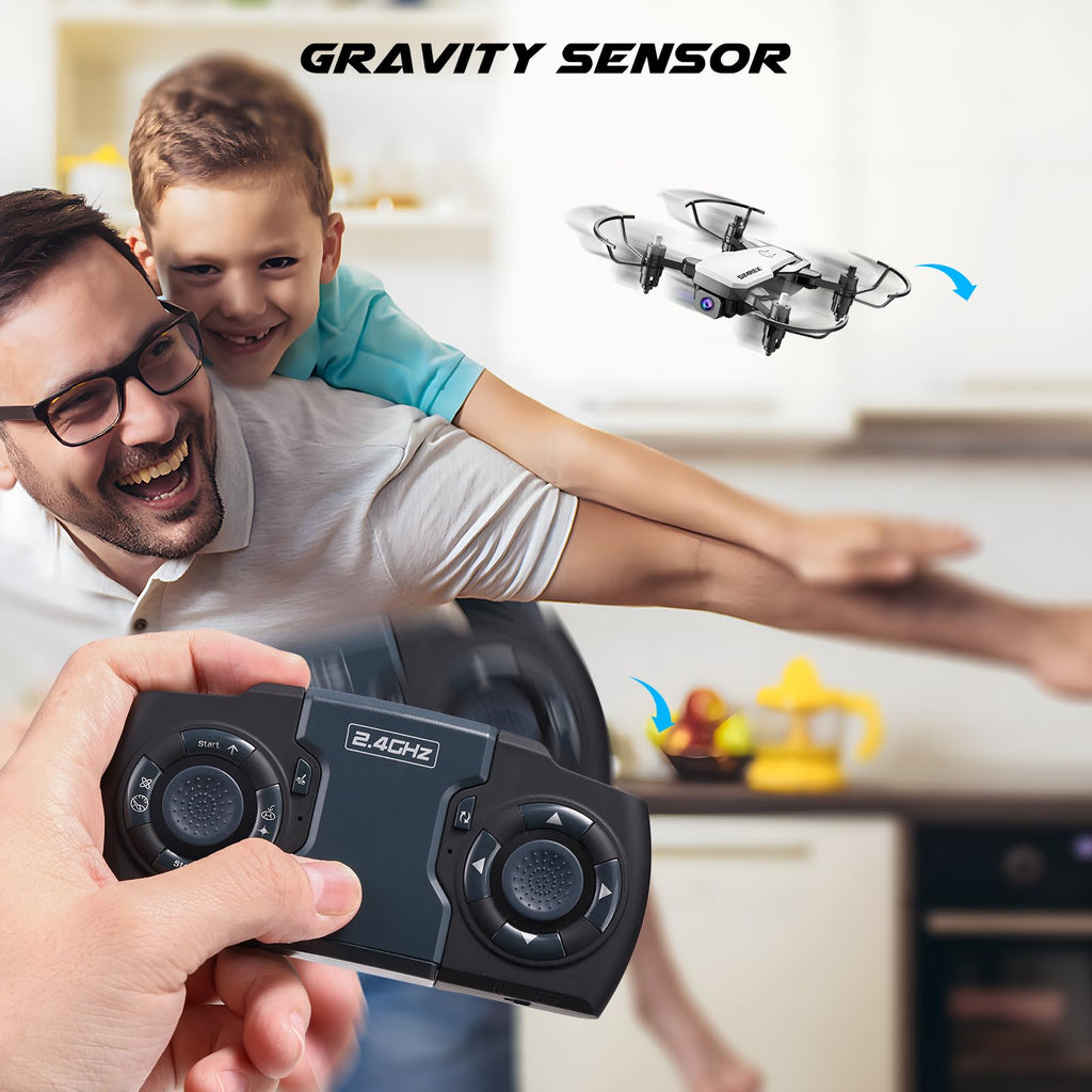 Mini Drone with 720P Camera, Foldable RC Quadcopter, White J529745