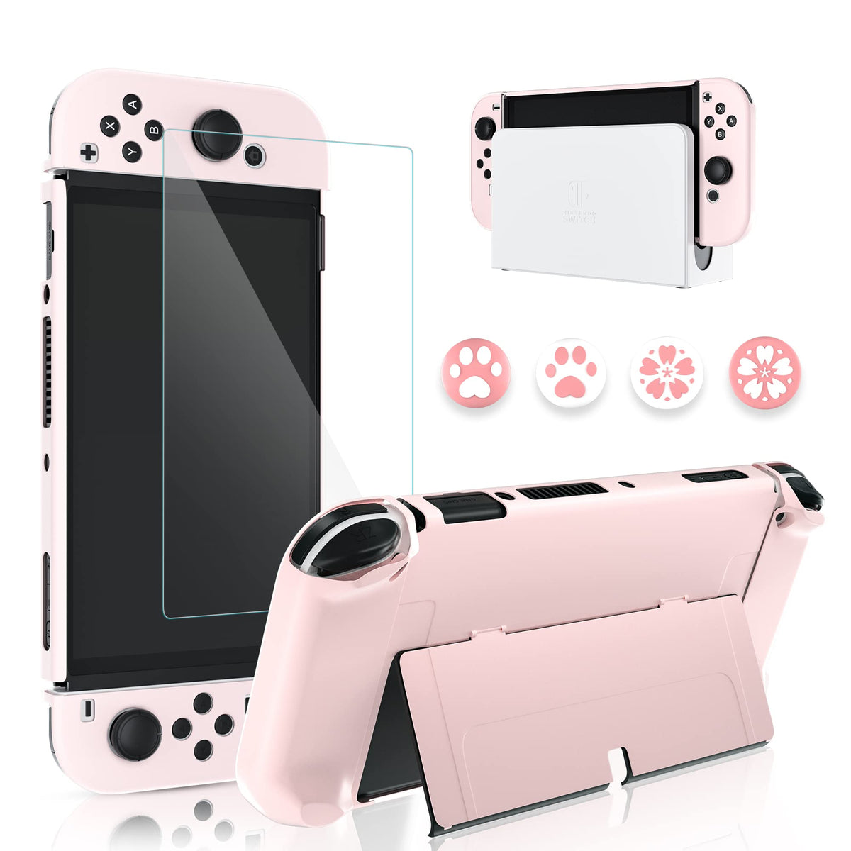 Pink Protective Hard Cover for Nintendo Switch OLED I46575