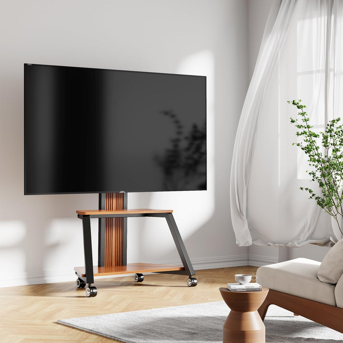 Heavy Duty Mobile TV Stand with Wheels Y188402