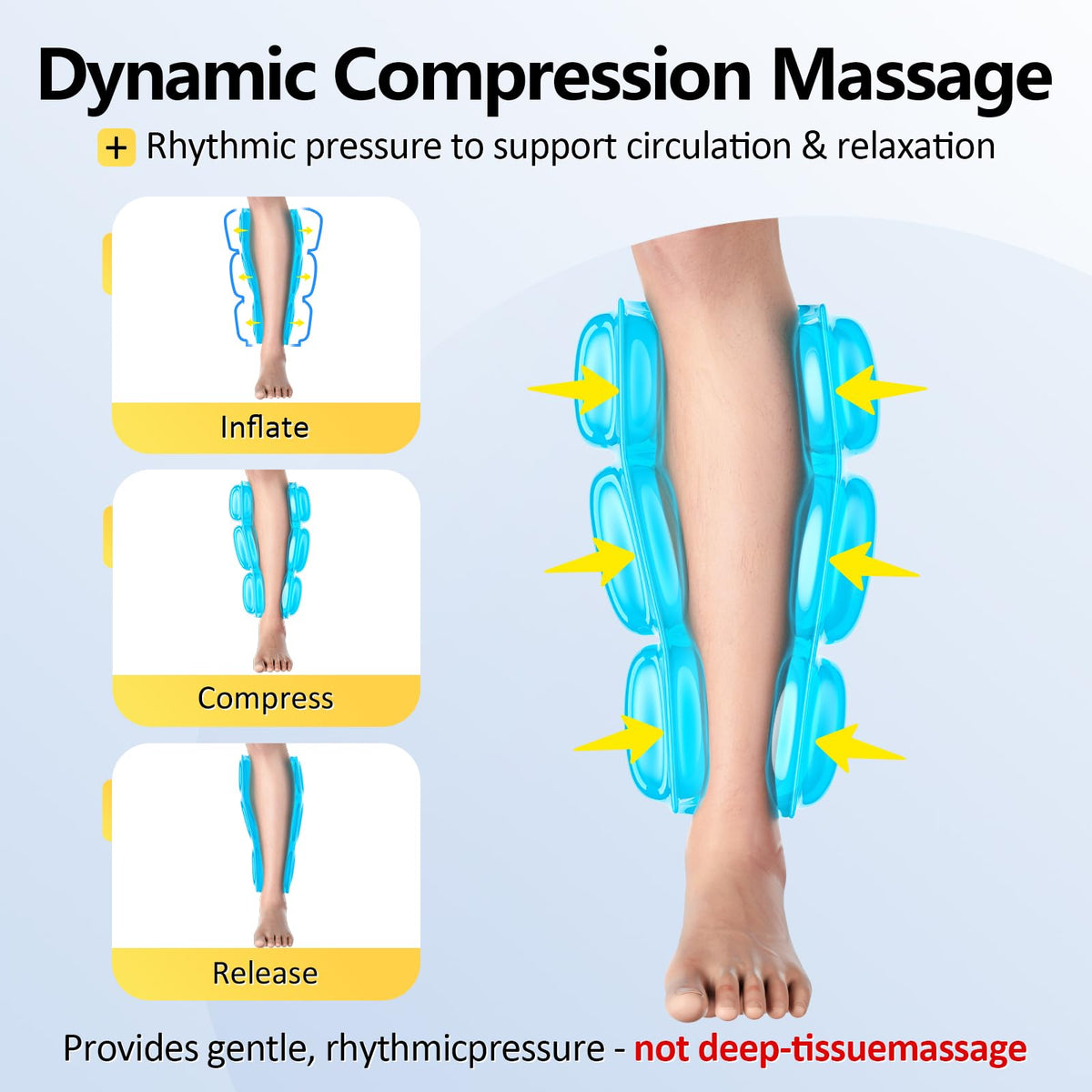 Cordless Air Compression Calf Massager with Heat Q3731