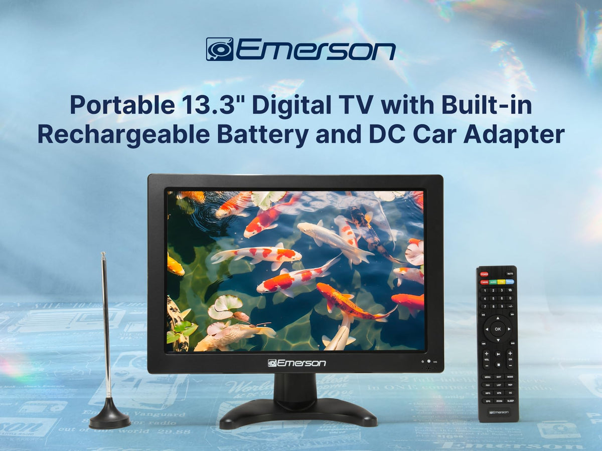 13.3" Portable Digital TV with Rechargeable Battery A6317