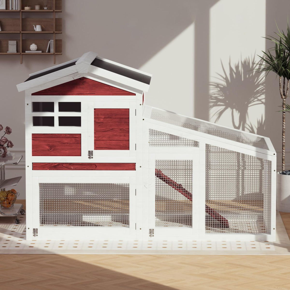 Weatherproof Wooden Rabbit Hutch O643037