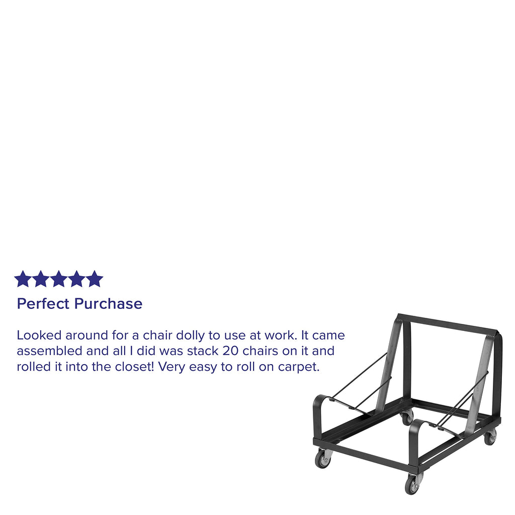 Black Steel Stack Chair Dolly 2-Pack M655