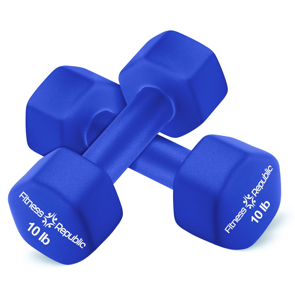 Neoprene Dumbbell Set of 2 Non-Slip Hex Shape B8001