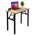 Small Folding Computer Desk 31.5x15.7 Inch Teak P333049