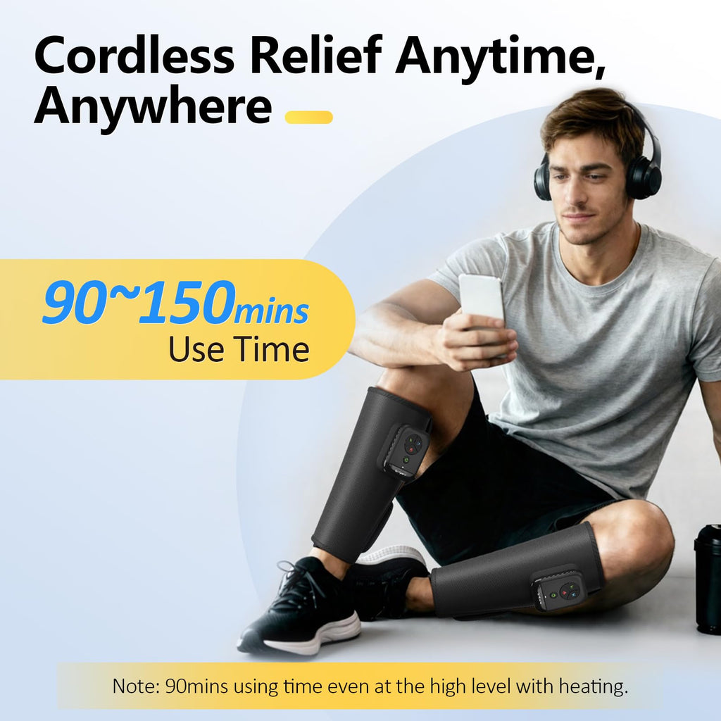 Cordless Air Compression Calf Massager with Heat Q3731