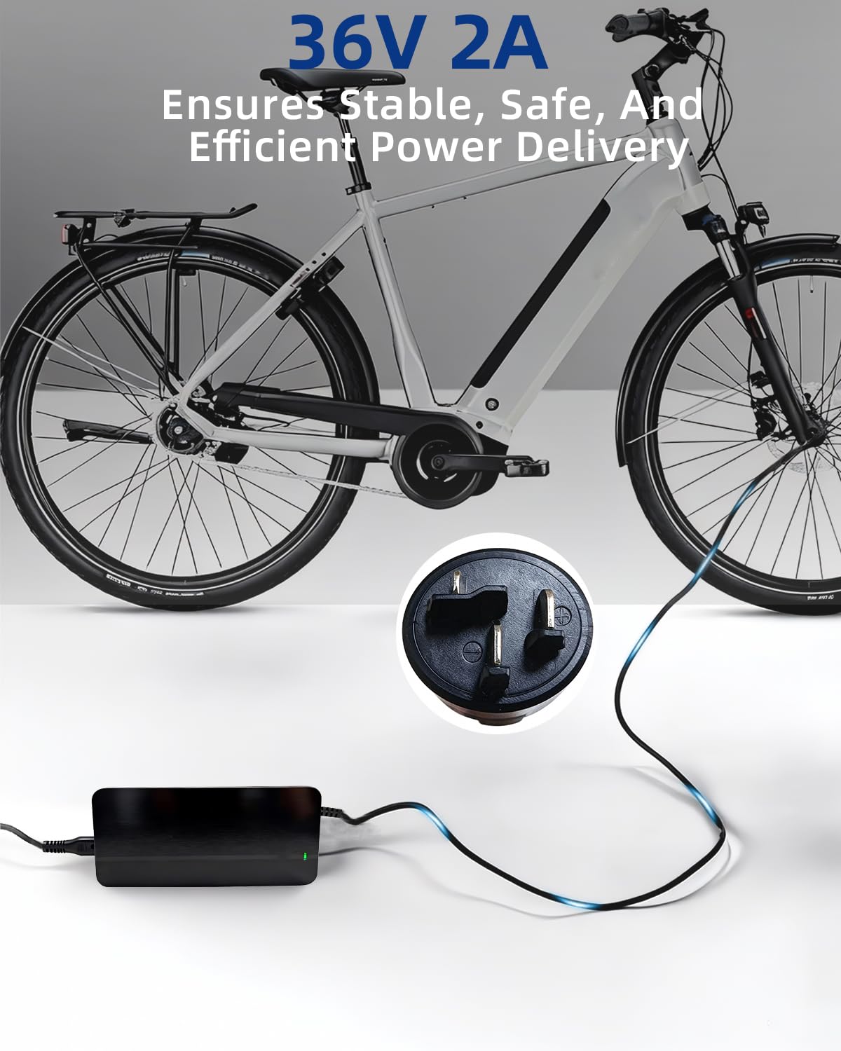 42V 2A Smart Battery Charger for 36V Lithium Battery R2848