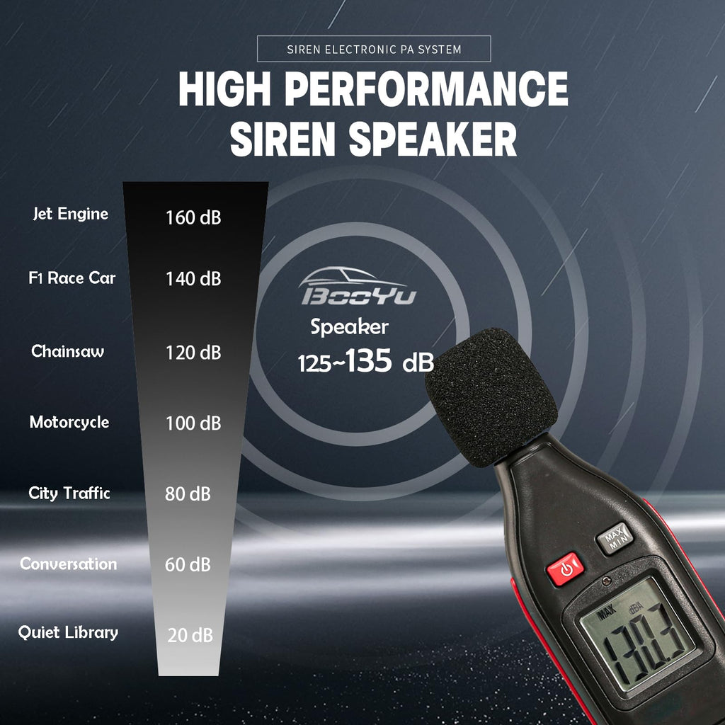 12V 200W 9Tone Slim Speaker Horn Alarm PA System Emergency Siren X7430