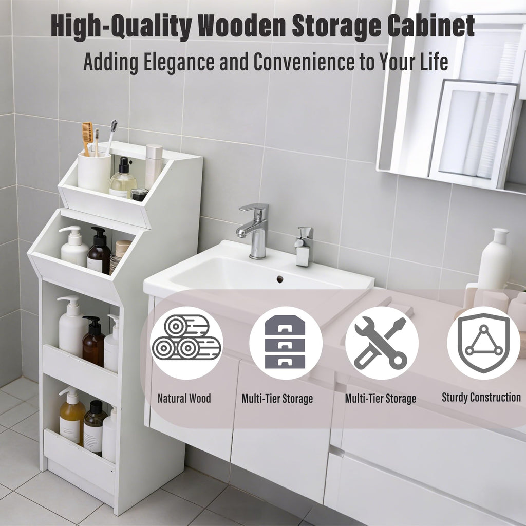 4-Tier Wooden Potato and Onion Storage Bin E1747
