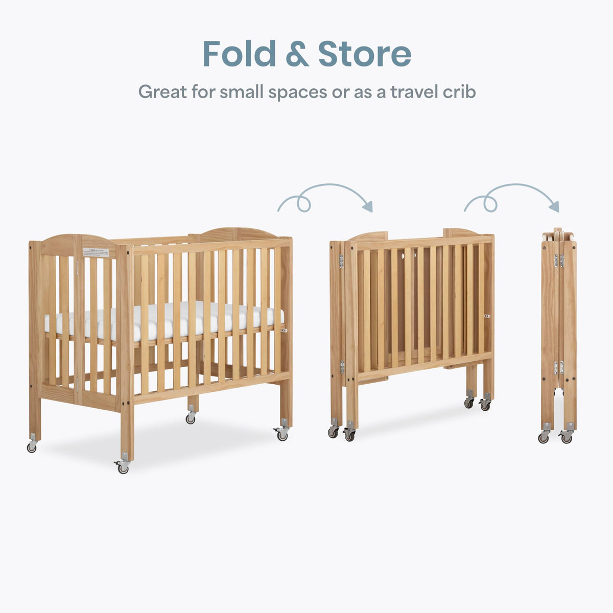 2-in-1 Portable Mini Crib with Mattress U745