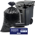 95-96 Gallon Heavy Duty 1.5 Mil Black Trash Bags 25 Count F25666