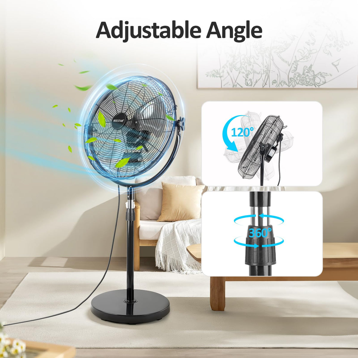 18 Inch High Velocity Metal Pedestal Fan R355453