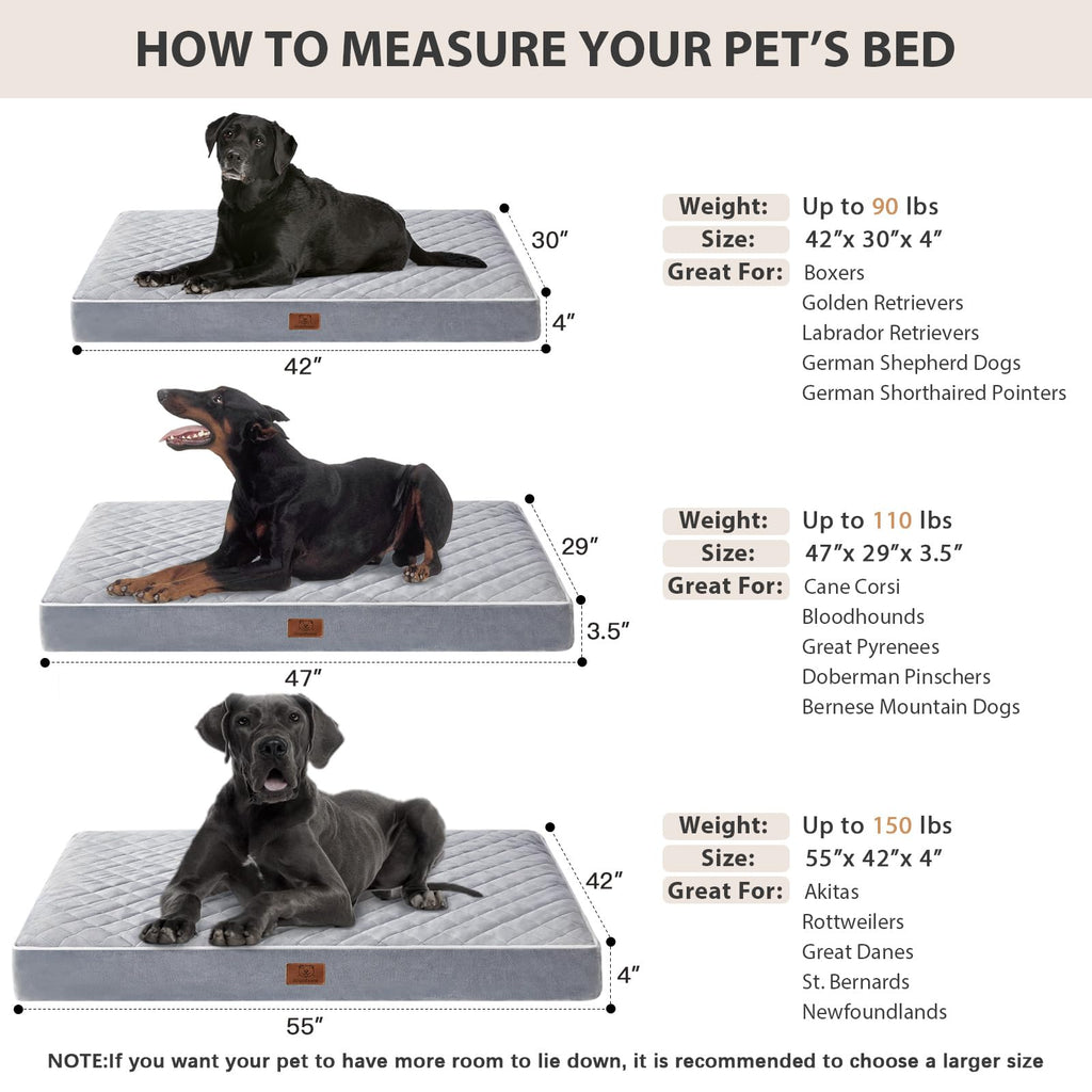 Waterproof Extra Large Orthopedic Dog Bed C781