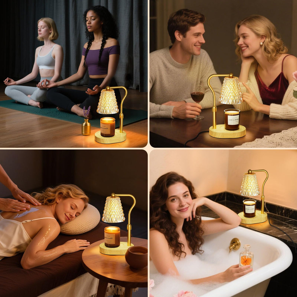 Candle Warmer Lamp with Timer Dimmer, Height Adjustable Wax Melt Warmer for Jar Candles C970291