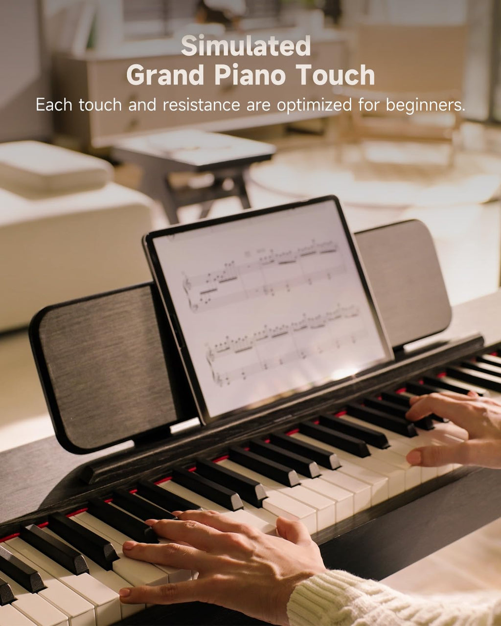 88 Key Weighted Digital Piano with Bluetooth and Three Pedal A316694