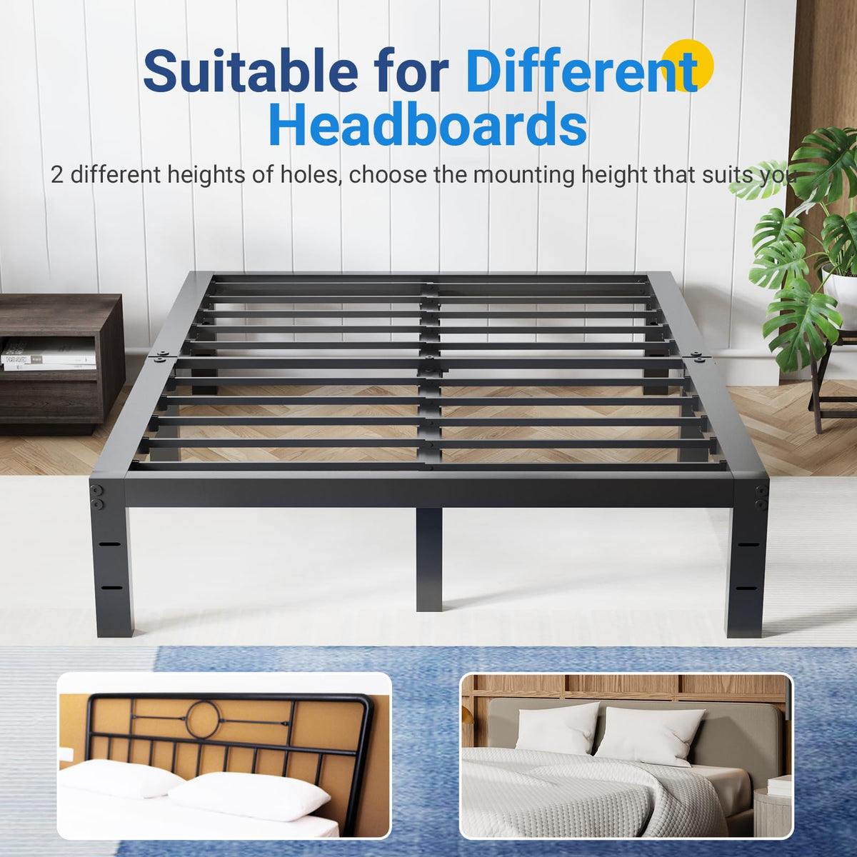 Queen Size 18 Inch Metal Platform Bed Frame Q203